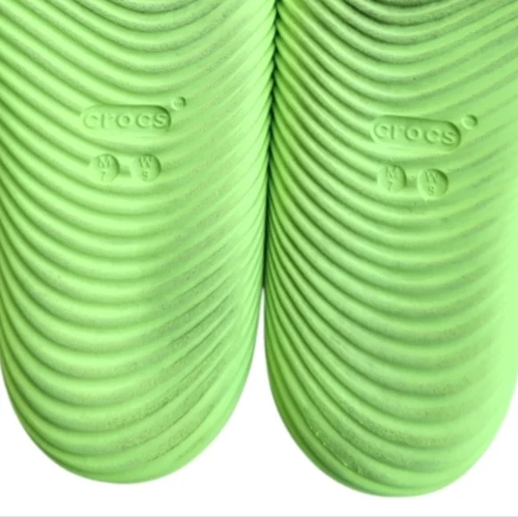 Crocs Recovery Sandal Mellow Tide Lime Green Neon Slide Slip Waterproof Women 9 - Picture 7 of 12